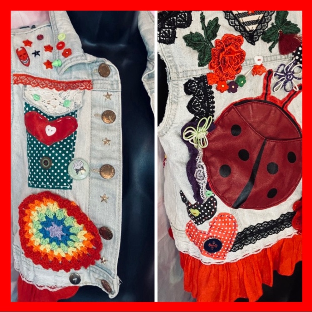 🐞Patchwork Ladybug Vest 🌹